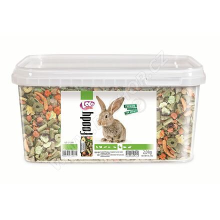 LOLO BASIC kompletní krmivo pro králíky 3l, 2kg kyblík