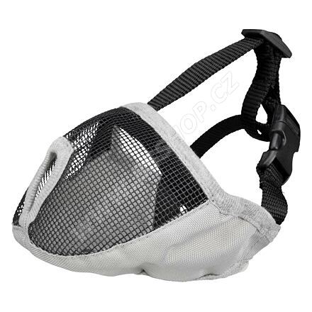 Náhubek pro krátkonosá plemena, polyester S-M 31cm, šedý