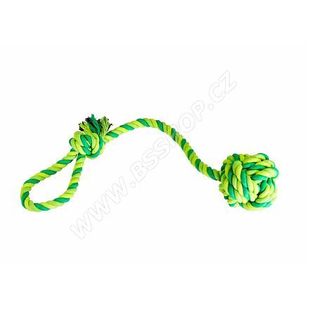 HIP HOP přetahovadlo bavlněný míč 9cm, 58cm/300g sv.zelená, tm.zelená, khaki