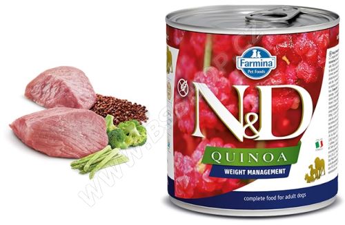 N&D DOG QUINOA Adult Weight Management Lamb & Brocolli 285g