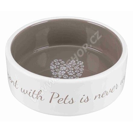 Pet´s home keramická miska 0,3l/12 cm krémovo/hnědošedá