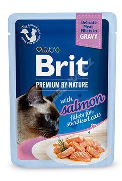 BRIT Premium Cat Delicate Fillets in Gravy with Salmon for Sterilised 85g