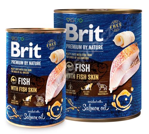 Brit Premium Dog by Nature konzerva Fish & Fish Skin 400g