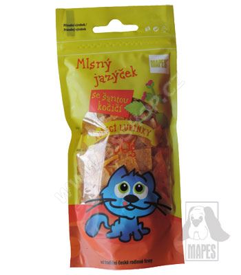 Pochoutka kuřecí lupínky se šantou kočičí MAPES 50g