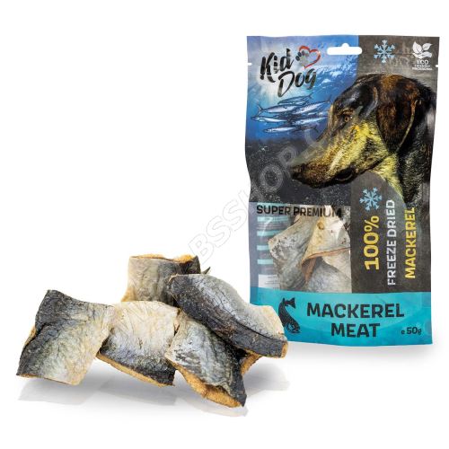 KIDDOG SUPER PREMIUM 100% makrela - kusy čistého masa z makrely sušené mrazem 50g