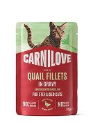 CARNILOVE Cat POUCH GRAVY rich in Quail enriched with Dandelion for sterilised 85g (1)