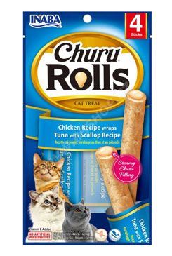 Churu Cat Rolls Chicken wraps&Tuna+Scallop cr. 4x10g
