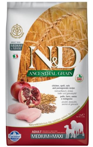 N&D Low Grain DOG Adult Medium/Large Chicken & Pomegranate 2,5kg