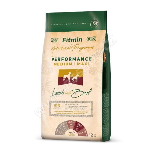 Fitmin Dog Medium Maxi Performance Lamb With Beef 12kg