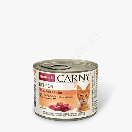 ANIMONDA konzerva CARNY Kitten - telecí + kuřecí + krůta  200g