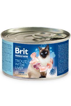 Brit Premium Cat by Nature konzerva Trout&Liver 200g