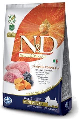 N&D Grain Free Pumpkin DOG Adult Mini Lamb & Blueberry 2,5kg