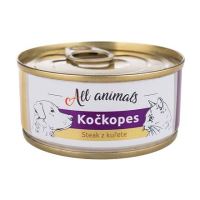 ALL ANIMALS konzerva KOČKOPES steak z kuřete, 100g (1)