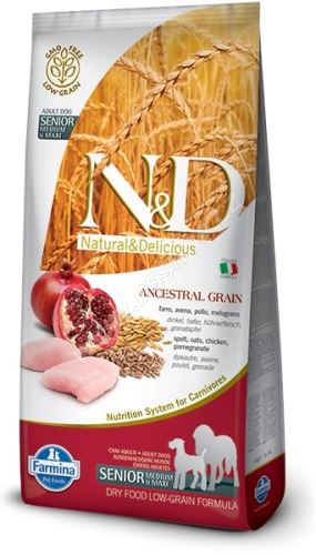 N&D Low Grain DOG Senior Medium/Large Chicken & Pomegranate 12kg