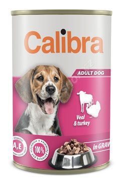 Calibra Dog konzerva Veal&turkey in gravy 1240g NEW