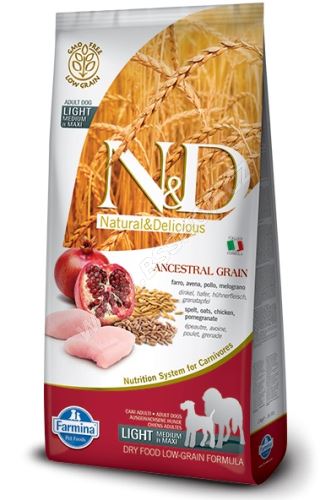 N&D Low Grain DOG Light Medium/Large Chicken & Pomegranate 2,5kg
