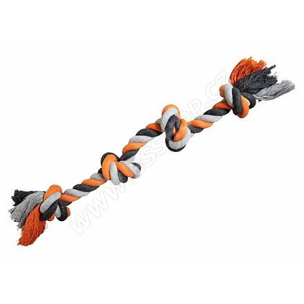 Uzel HipHop bavlněný 4 knoty 60cm/340g šedá, tm.šedá, oranžová