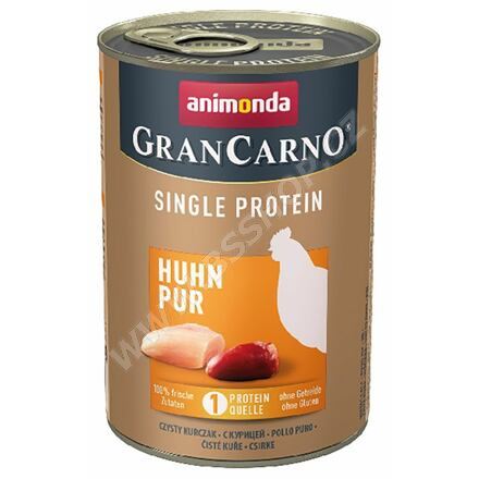 GRANCARNO Single Protein 400g čisté kuřecí, konzerva pro psy