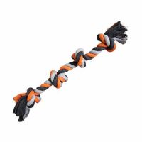 HIP HOP Uzel JUMBO bavlněný 4 knoty 61cm/700g šedá, tm.šedá, oranžová HIP HOP Uzel JUMBO bavlněný 4 knoty 61cm/700g šedá, tm.šedá, oranžová