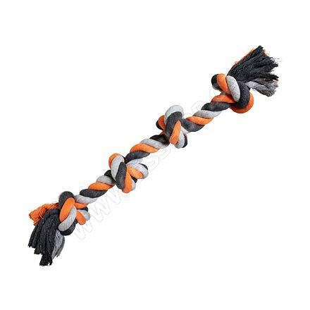 HIP HOP Uzel JUMBO bavlněný 4 knoty 61cm/700g šedá, tm.šedá, oranžová