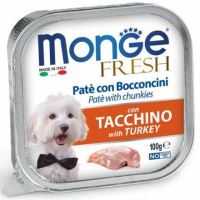 MONGE FRESH - paštika a kousky s krůtou 100g pro psy (1)