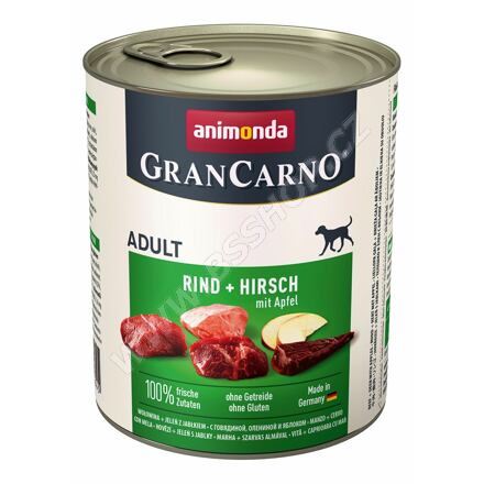 Konzerva ANIMONDA Gran Carno hovězí + jelení maso + jablka 800g