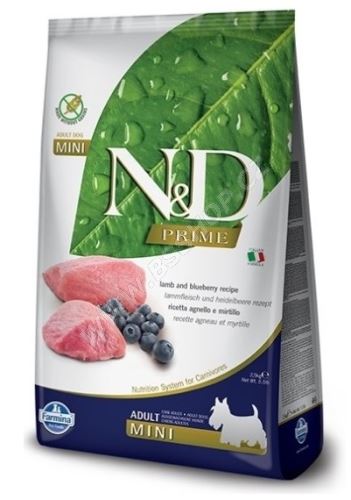 N&D PRIME DOG Adult Mini Lamb & Blueberry 2,5kg