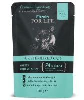 Fitmin for Life masová kapsička pro kočky Sterilized Salmon 85g (1)