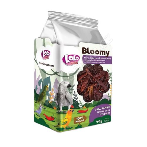 BLOOMY chilli papričky pro papoušky a exoty, 40g