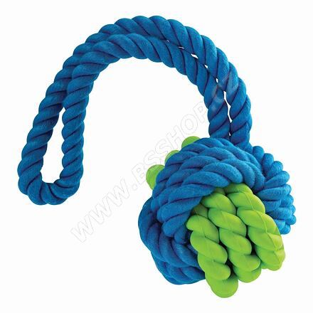 HIP HOP Kombinovaný Monty míč přírodní guma a bavlna s poutkem 31cm