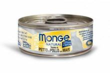 MONGE NATURAL kuřecí maso s kukuřicí pro kočky 80g (1)
