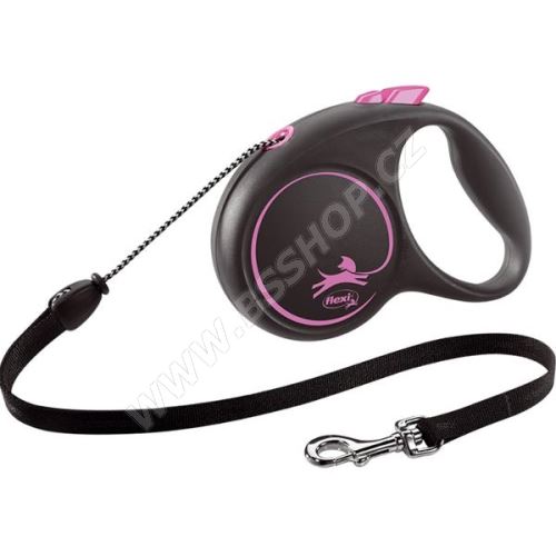Flexi Black Design lanko M 5m růžová