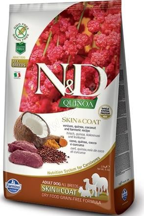 N&D Grain Free Quinoa DOG Skin & Coat Venison & Coconut 7kg