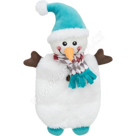 Xmas SNOWMAN, vánoční sněhulák, plyš bez výplně, 31 cm