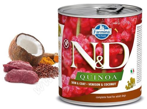 N&D DOG QUINOA Adult Venison & Coconut 285g