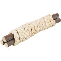 Trixie dřevěné tyčky omotané slaměným copem, 15 x 3cm (1)