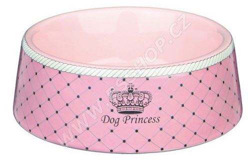 DOG PRINCESS - keramická miska růžová 0,45l/16cm