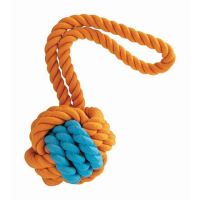 Kombinovaný Monty míč přírodní guma a bavlna s poutkem 29cm KIDDOG (1)