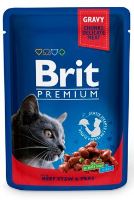 Kapsička BRIT Premium cat beef stew & peas 100g (1)