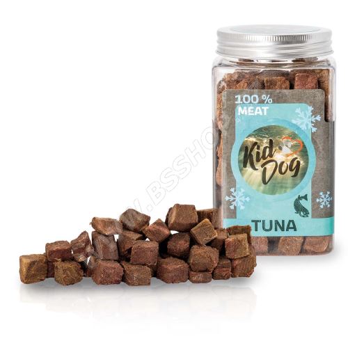 KIDDOG Super Premium 100% freeze dried TUNA CUBES - čisté maso z tuňáka, sušené mrazem 75g