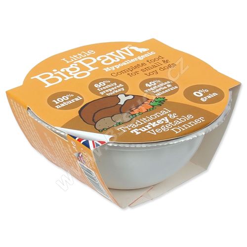 Kalíšek LITTE BIGPAW Dog krůta & zelenina 85g
