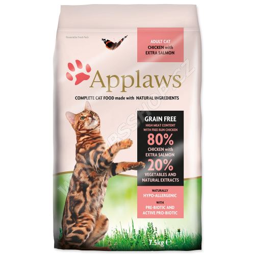 APPLAWS Dry Cat Chicken & Salmon - granule pro kočky s lososem 7,5kg