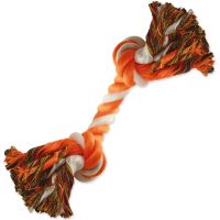Uzel DOG FANTASY bavlněný oranžovo-bílý 2 knoty 20cm Uzel DOG FANTASY bavlněný oranžovo-bílý 2 knoty 20cm