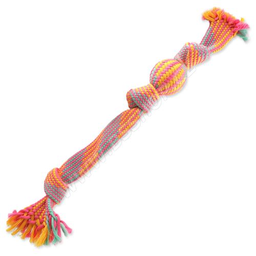 Přetahovadlo DOG FANTASY míč barevné vzor 1, 3 knoty - 50 cm 1ks