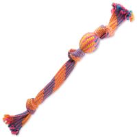 Přetahovadlo DOG FANTASY míč barevné vzor 2, 3 knoty - 50 cm 1ks Přetahovadlo DOG FANTASY míč barevné vzor 2, 3 knoty - 50 cm 1ks