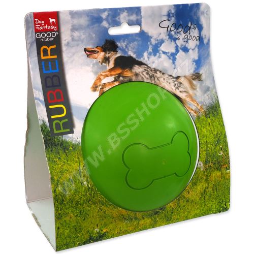 Hračka DOG FANTASY míč gumový házecí zelený 12,5 cm 1ks