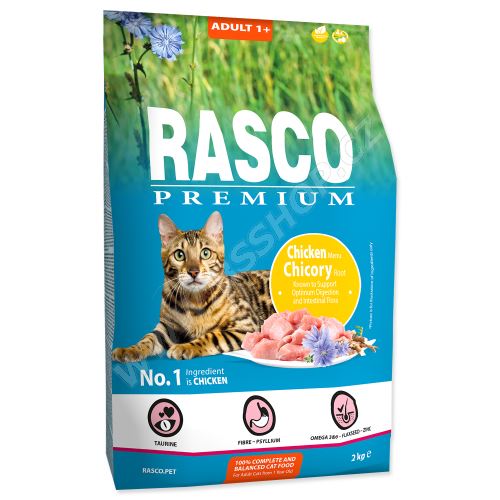 RASCO Premium Cat Kibbles Adult, Chicken, Chicori Root 2kg