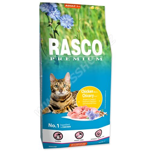 RASCO Premium Cat Kibbles Adult, Chicken, Chicori Root 7,5kg