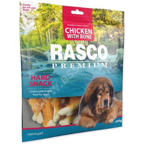 Pochoutka RASCO Premium kosti obalené kuřecím masem 500g