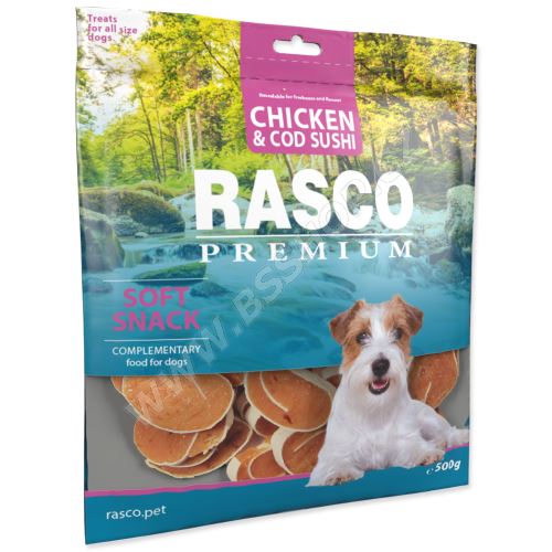 Pochoutka RASCO Premium sushi z kuřete a tresky 500g